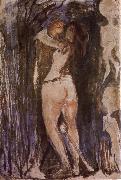 Edvard Munch Woman and death oil painting